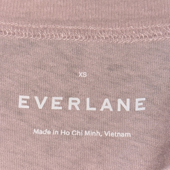Everlane Pink 100% Cotton 2 Button Long Sleeve Henley - Picture 4 of 5